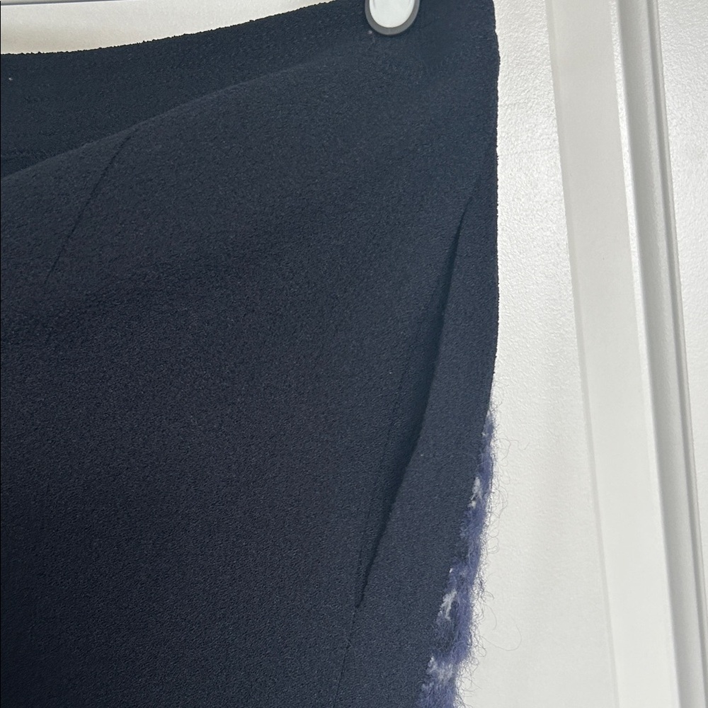 O'2nd Wool Navy Textured Mini Skirt - Picture 7 of 10